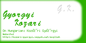 gyorgyi kozari business card